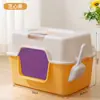 Caixa de Areia para Gatos Fechada, Vaso Sanitário Grande para Gatos, à Prova de Odores, Areia Anti-Respingo, Vaso Sanitário Extra Grande para Gatos UV, Caixa de Areia Extra Grande para Gatos