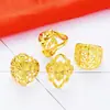 Atacado Vietnã Shajin Moeda Euro Moda Anel Feminino Carro Flor Corte de Flor Rosto Grande Anel Vazado Anel Étnico
