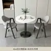 Mesa y sillas pequeñas redondas modernas y casuales para recepción y negociación en apartamentos pequeños, mesa de comedor, mesa redonda pequeña para balcón, para tiendas de té de leche y cafeterías