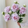 Flores de Peonía Artificiales de Alta Gama, Arreglos de Peonías Falsas para Decoración de Sala de Estar y Mesa de Comedor, Ramos y Arte Floral al por Mayor
