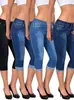 Em Estoque 2025 Fornecimento Transfronteiriço Verão Jeans Skinny Feminino Slim Fit Elástico