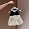 Vestido de Verano para Niña, Vestido de Lunares Estilo Coreano Pequeño Fragante para Bebé, Vestido tipo Chaleco sin Mangas de Princesa para Niños, Moderno