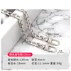 Cadena de aluminio para bolsos de mujer, accesorios de cadena, cadena de metal de repuesto, cadena de bolso pulida de cuatro lados, accesorios para correa de hombro de bolso cruzado