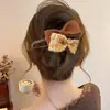 Presilha de cabelo moderna estilo cartoon para mulheres, alto valor estético, adequada para cabelos grossos, presilha bico de pato, presilha de laço, acessório de cabelo para sair
