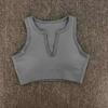 Nuevo Sujetador de Yoga de Hilo de Color Sólido de Alta Elasticidad para Otoño e Invierno con Espalda en U Sin Costuras Absorbente de Humedad Sudor Traje de Fitness para Mujer