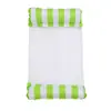 Cama flotante inflable transfronteriza, nueva hamaca para piscina, plegable, a rayas, reclinable, de malla acuática