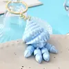 Chaveiro Pingente Concha do Mar Liga Metálica Pingente Cruzado Estrela do Mar Meninas Bolsa Chaveiro Criativo