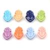 Simples Cor Cerâmica Contas Superfície Peixe Flor de Cinco Pétalas Contas Diy Feito à Mão Pulseira de Contas Acessórios Decorativos