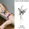 Pegatinas de Tatuaje Creativas Flor de Serpiente Coloridas Transfronterizas, Impermeables de Larga Duración, Maquillaje Corporal Elegante Tradicional para Brazos de Niñas