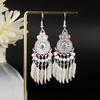 Pendientes de estilo étnico bohemio europeo y americano, pendientes largos con borlas de gran sentido, estilo alienígena de moda, en stock, venta al por mayor
