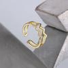 Anillo de diamantes estilo europeo y americano combinación tendencia de moda temperamento de lujo anillo de onda de doble latido suministro transfronterizo