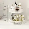 Caja de almacenamiento de cosméticos de lujo de alta gama para tocador de escritorio, estante para labiales, productos de cuidado de la piel y organizador de baño