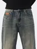 Ropa de Hombre Fengshe / Nueva Colección Primavera y Otoño 2026 Streetwear Americano de Pierna Ancha para Hombre Jeans Versátiles Holgados de Pierna Recta