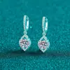 Pendientes de Plata de Ley S925 con Moissanita Xindeyi para Mujer, Pendientes de Gota de Agua de Moda, Exquisitos, Sencillos, Versátiles para Ropa de Trabajo y Uso Diario