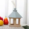 Comedero de Madera para Mascotas Jaula para Pájaros Jaula de Madera para Tigre Loro Jaula de Red para Pinzones Casa para Pájaros Thrushcross Nido de Pájaro de Pino