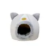 Cama para Gato em Estoque, Casa Quente e Espessa para Gatos, Casa Cama Fechada, Cama para Cachorro Estilo Villa, Tapete de Dormir Quente de Inverno para Animais de Estimação