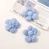 Estilo coreano para niños, hilo de algodón para bebé, flor tejida a crochet, accesorios de flores pequeñas, bricolaje, tocado para niñas, accesorios para el cabello, material para diadema al por mayor