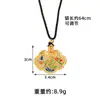 Colar de Ouro de Areia Vietnamita Corrente Nacional Esmalte Colorido Fio Oco Pingente de Fechadura Ruyi Feminino Joia de Alta Qualidade Sem Descoloração a Longo Prazo