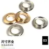 Botón de ojal redondo con borde plano tipo hongo de metal chapado para colgar en puntos, botón de ojal de cobre para gas, antioxidante, para equipaje, ropa, zapatos, venta al por mayor