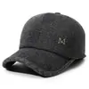 Gorra de Béisbol de Invierno para Hombre con Forro de Felpa para Personas de Mediana Edad y Mayores, Calidez al Aire Libre y a Prueba de Viento, Protección para los Oídos de Pana, Gorra Tipo Pato para Papá Abuelo