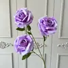 3 rosas artificiales Corolla para decoración de bodas, hoteles y hogares, flores artificiales para paredes florales exteriores y arreglos florales.