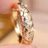 Anillo Rongxing de Estilo Vintage Transfronterizo con Espiga de Trigo y Diamantes para Mujer, Artesanía Cepillada Retro, Diseño de Nicho, Moderno y de Alta Gama