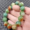 Pulsera de Jade con Cuentas Redondas de Ágata Flor de Hielo Ágata Dragón 14mm Pulsera para Parejas para Hombre y Mujer Venta al por Mayor