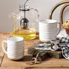 Taza de Cerámica Taza de Café Estilo Europeo Creativo Horno Reactivo Esmalte Oficina Alto Valor Taza de Leche Venta Caliente Transfronteriza
