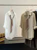 Camisa com Gravata Lenço de Seda Estilo Old Money para Mulheres, Verão 2026 Nova Estilo Coreano Solta Fina Emagrecedora Manga de Cinco Quartos Top