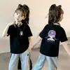 Camiseta de algodón puro para niña, estilo nuevo, verano, ropa de verano para niños, top de dibujos animados para niña, camiseta de manga corta, ropa elegante, camiseta interior