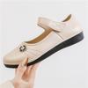 Zapatos impermeables antideslizantes para mujer, zapatos Mary Jane, zapatos de una sola capa para mujer, zapatos para madre de mediana edad con hebilla, tacón medio, suela suave, zapatos de plástico para mujer