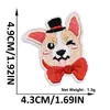 Patche Bordado Popular de Filhote de Desenho Animado, Decoração Fofa de Animal de Estimação com Adesivo Termofusível para Bolsas e Chapéus