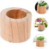 Decoração de Casa Estilo Escandinavo Vaso de Flor Suculenta Madeira Maciça Nogueira Preta Recipiente para Flores Ins Decoração de Mesa Mini Porta-Caneta Porta-Vela