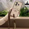 Adecuado para funda de teléfono móvil Itel, cordón, borde totalmente cubierto, a prueba de polvo, silicona, diagonal, versión Q, nuevo diseño creativo para mujer, textura de pulsera