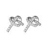 Aretes de nudo de diamantes de plata esterlina 925 para mujer, diseño simple y creativo, pequeños y exquisitos aretes de circonita de nudo concéntrico E8864