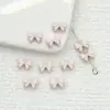 Lazo de Cinta con Lazo de Aleación y Perlas Agujereado Accesorios para Joyería DIY Material para Colgar Bolsas Pulsera