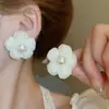 Pendientes de Flor de Malla Perla Aguja de Plata Borla Primavera y Verano Frescos Dulces Super Inmortales Pura Pasión Pendientes de Moda Venta al por Mayor