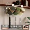 Portacepillos de Dientes Estilo Vintage, Estante Colgante para Espejo de Baño sin Taladro para Vaso de Enjuague Bucal y Almacenamiento de Cepillos de Dientes