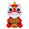 Danza del León Solar Personalizada Estilo Chino León León Propicio Danza del León Tendencia Nacional Adorno para Coche Gato de la Suerte