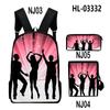 Amazon Transfronterizo Nuevo Mochila con Patrón de Danza de Sombras Mochila Reductora de Carga Set Bolso de Hombro Estuche para Lápices