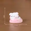 Muñeca de Perro Blanco Pequeño Feliz Linda Casa de Muñecas Decoración DIY Accesorios para Colgar Paisaje en Miniatura de Escritorio Pequeños Adornos
