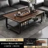 Mesa de centro de madeira maciça para sala de estar, modelo novo 2024, design de alta qualidade, estilo moderno e minimalista, adequada para apartamentos pequenos, mesa simples e compacta