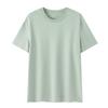 Pesson Dragon Camiseta de Verano para Hombre Tecnología Negra Seda de Amoníaco Líquido Algodón de Alta Calidad Color Sólido Cuello Redondo Manga Corta para Hombre