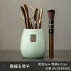 Conjunto de Seis Peças para Cerimônia do Chá em Cerâmica Preta, Acessórios para Chá Kung Fu, Agulha de Chá, Pinça de Chá, Coleção de Ferramentas e Suprimentos para Preparo de Chá