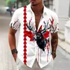 Comércio Exterior Amazon Venda Quente Camisa Masculina com Estampa Digital 3D Dia Nacional Canadense Manga Curta com Bolso Canguru Calças