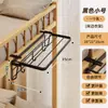 Perchero de ropa para mesita de noche de dormitorio, estante de almacenamiento en la cama para ropa, para colgar ropa para secar, gancho plegable para litera superior