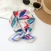 100% Algodón Diseño Coreano Cuadros Azules Cuadrado Pequeño Bufanda para Mujer Primavera Verano Versátil Combinación Camisa Decoración Bufanda Pequeña para Cuello Bufanda de Seda