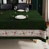 Mantel Transfronterizo de Alta Gama con Atmósfera Retro Moderna, Impermeable y a Prueba de Aceite, Sin Lavado, para Mesa de Comedor Rectangular y Mesa de Café