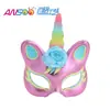 Accesorios de Disfraces de Halloween Transfronterizos Máscaras de Media Cara Fiesta de Fin de Año Máscaras de Unicornio Venta al por Mayor en Stock