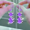 Exquisitos Pendientes Brillantes de Gatito Lindo Frescos Simples Versátiles Moda Regalo Conmemorativo Pendientes de Lujo